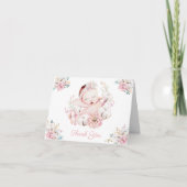 Meisje Waterverf Baby Dank u kaarten (Voorkant)