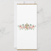 Meisje Waterverf Bloemen Cross Godparent Kaart (Achterkant)