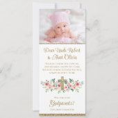 Meisje Waterverf Bloemen Cross Godparent Kaart (Voorkant)