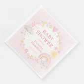Meisje Waterverf Rainbow Baby shower Servet (Hoek)