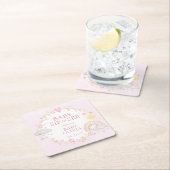 Meisje Waterverf Rainbow Baby Sip en zie Kartonnen Onderzetters (Insitu)