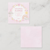 Meisje Waterverf Regenboog Luier Raffle Informatiekaartje (Voorkant / Achterkant)