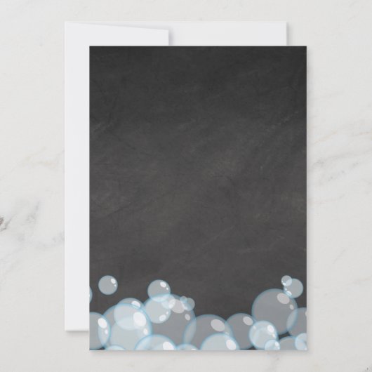 Meisje Waterverf Rubber Duck Chalkboard Verjaardag Kaart (Achterkant)