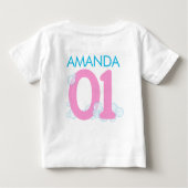 Meisje Waterverf Rubber Duck ONE + Naam op rug (Achterkant)