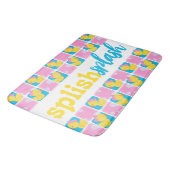 Meisje Waterverf Rubber Duck Splish Splash Checker Badmat (Gekanteld)