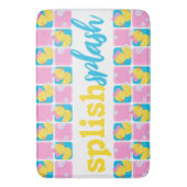 Meisje Waterverf Rubber Duck Splish Splash Checker Badmat (Voorkant Verticaal)