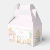 Meisje Waterverf snoep lief een eerste verjaardag Bedankdoosjes (Voorkant Zijde)