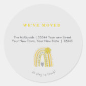 Meisje we hebben de aankondiging van Boho Rainbow  Ronde Sticker (Voorkant)