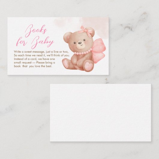 Meisje We Kunnen Nauwelijks Wachten Baby shower Bo Informatiekaartje (Voorkant / Achterkant)