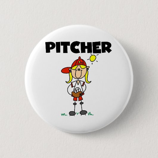 Meisje Werper Ronde Button 5,7 Cm (Voorkant)