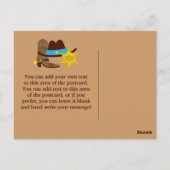 Meisje Western Wild West Verjaardag Dank u Briefka Briefkaart (Achterkant)