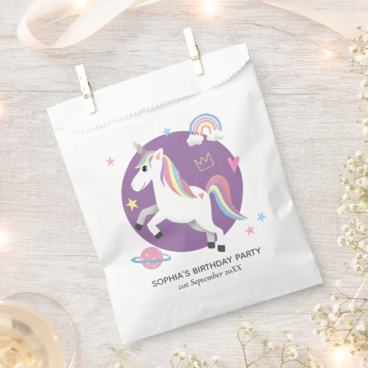 Meisje Whimsical Magische Eenhoorn Kinderen Verjaa Bedankzakje (Geknipt)