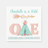 Meisje Wild Een papieren servetten (Voorkant)