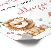 Meisje Wild One Safari Baby shower Envelope Statio Poster (Hoek)