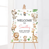 Meisje Wild One Safari Baby shower Welkom
