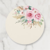 Meisje Wildflower 1e verjaardagsfeestje Bedankjes Labels (Achterkant)