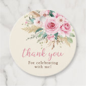 Meisje Wildflower 1e verjaardagsfeestje Bedankjes Labels (Voorkant)