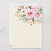 Meisje Wildflower 1e verjaardagsfeestje Bedankkaart (Achterkant)