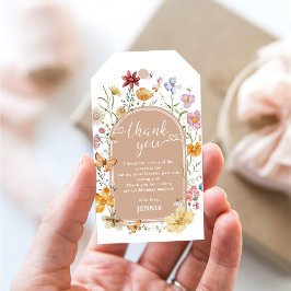 Meisje Wildflower 1e verjaardagsfeestje Cadeaulabel