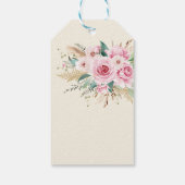 Meisje Wildflower 1e verjaardagsfeestje Cadeaulabel (Achterkant)