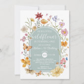 Meisje Wildflower 1e verjaardagsfeestje Kaart (Voorkant)