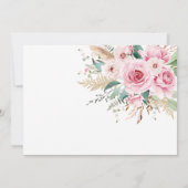 Meisje Wildflower 2e verjaardag Party Foto Kaart (Achterkant)