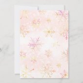 Meisje Winter Arctic Animals Baby shower Kaart (Achterkant)