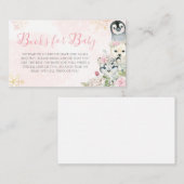 Meisje Winter Arctische Dieren Boeken voor Baby Informatiekaartje (Voorkant / Achterkant)