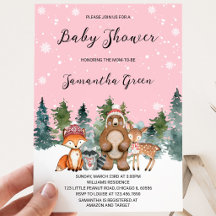 Meisje Winter Bos Baby Shower
