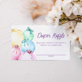 Meisje Winter Kerstluier Raffle Ticket Informatiekaartje