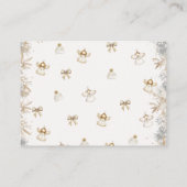 Meisje Winter Luier Raffle Baby Baby shower Informatiekaartje (Achterkant)