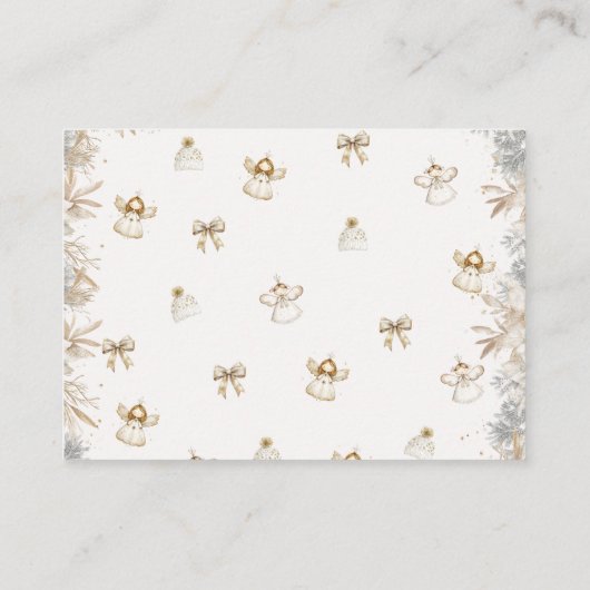 Meisje Winter Luier Raffle Baby Baby shower Informatiekaartje (Achterkant)