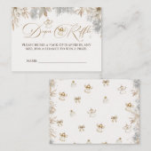 Meisje Winter Luier Raffle Baby Baby shower Informatiekaartje (Voorkant / Achterkant)