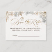 Meisje Winter Luier Raffle Baby Baby shower Informatiekaartje (Voorkant)