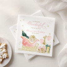Meisje Winter Onederland Feestservetten