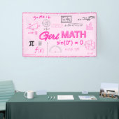Meisje Wiskunde Formula Geometrie Dorm Poster Spandoek (Beurs)