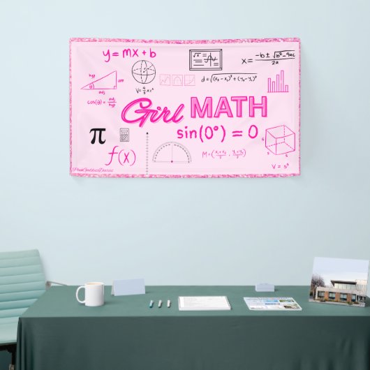 Meisje Wiskunde Formula Geometrie Dorm Poster Spandoek (Beurs)
