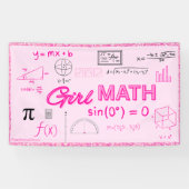 Meisje Wiskunde Formula Geometrie Dorm Poster Spandoek (Horizontaal)