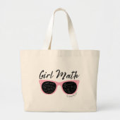 Meisje Wiskunde Het is in principe gratis | Roze z Grote Tote Bag (Voorkant)