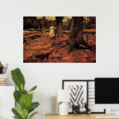Meisje wit in het bos, Vincent van Gogh Poster (Thuiskantoor)