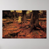 Meisje wit in het bos, Vincent van Gogh Poster (Voorkant)