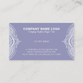  meisje wit Lijst op blauw-grijs Visitekaartje (Achterkant)