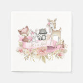 Meisje Woodland Animal Baby shower Servet (Voorkant)