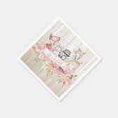 Meisje Woodland Animal Baby shower Servet (Hoek)