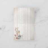 Meisje Woodland Animal Friends Baby shower Bedankkaart (Binnen)