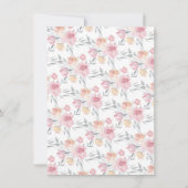 Meisje Woodland Animals Baby shower Kaart (Achterkant)