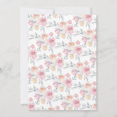 Meisje Woodland Animals Baby shower Kaart (Achterkant)