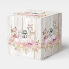 Meisje Woodland Baby shower Bedankdoosjes