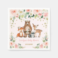 Meisje Woodland Baby shower Bos Dieren Verjaardag
