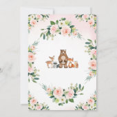 Meisje Woodland Baby shower Kaart (Achterkant)